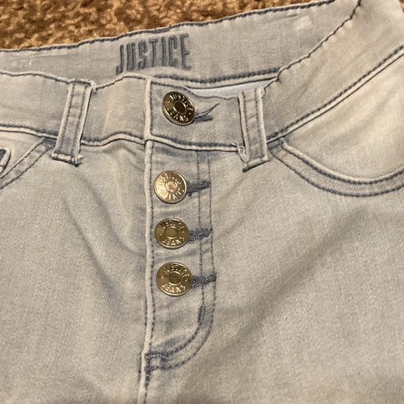 2 pairs of pants. Jean ones are Justice and the black fleece ones are Place. - Picture 3 of 6